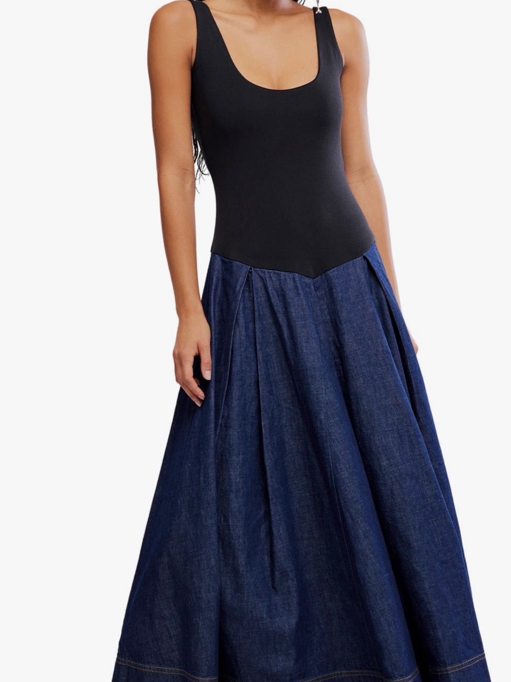 NWT Free People Elio Mixed Media Maxi Dress